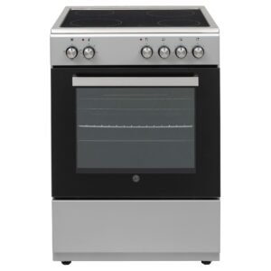 Hoover Ceramic Electric Cooker HVC V64E-S, Stainless Steel and Black, 4 Cooking Zones