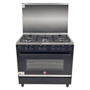 Hoover Gas Cooker HGC-G95G-RB, 90 cm, Black, 4 Burners
