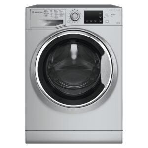 Ariston Front Load Washer and Dryer NDB9648, 9/6 kg, Child Lock, 1400 rpm, Stainless Steel, Silver