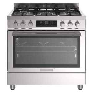 Tecnogas Superiore Cooker TCP19GG5WX, 90x60 cm, Cast Iron, Stainless Steel, 5 Burners