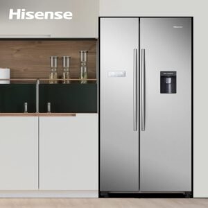 Alternative view of Hisense 562L, 2 Door Side By Side Refrigerator With Water Dispenser, Silver, RS741N4WSU
