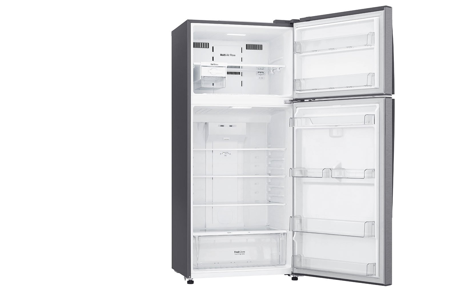 LG 509L Net capacity Double Door Top Mount Refrigerator with Smart Inverter Compressor, DoorCooling, Multi AirFlow, Humidity Controller, Smart Diagnosis LTC752HQCM Dark Graphite - Image 4