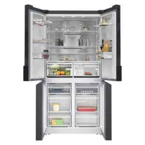 Alternative view of Siemens iQ300 French Door Refrigerator KF96NAXEAG Black 605L