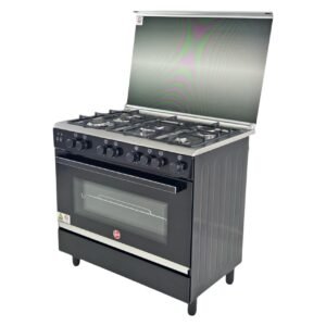 Alternative view of Hoover Gas Cooker HGC-G95G-RB, 90 cm, Black, 4 Burners