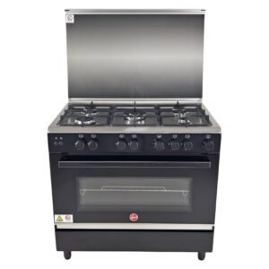 Hoover Gas Cooker HGC-G95G-RB, 90 cm, Black, 4 Burners