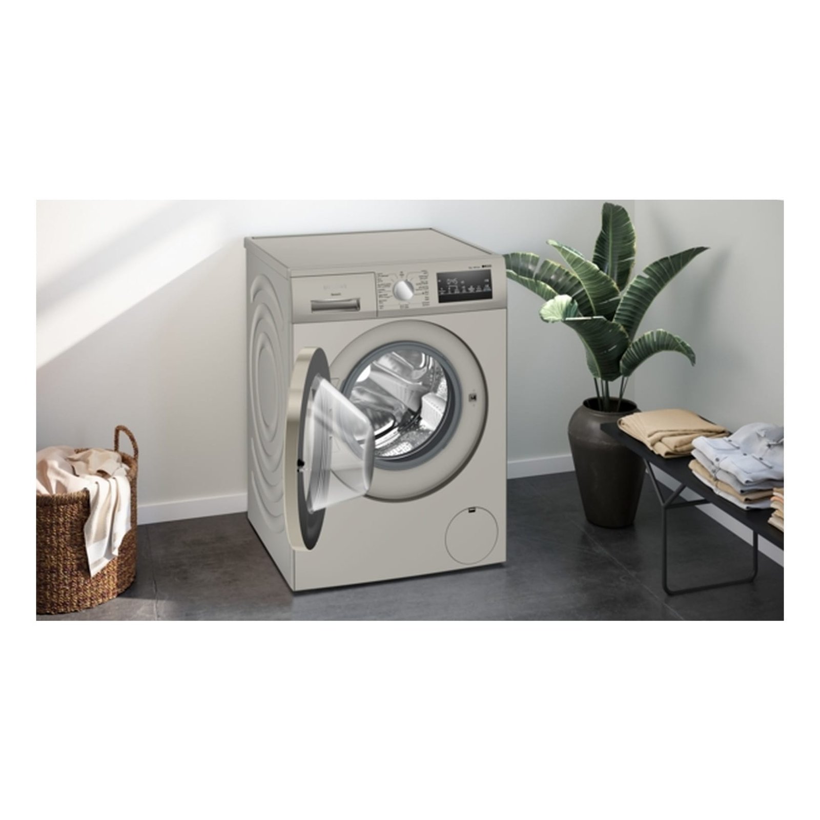 Siemens Front Loading Washer WM14U28XGC Silver Inox 8kg - Image 4