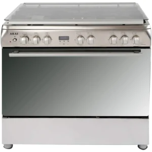 Akai 90x60 Cm 5 Gas Burner Full Safety Cooking Range, Stainless Steel - Crma-960sc